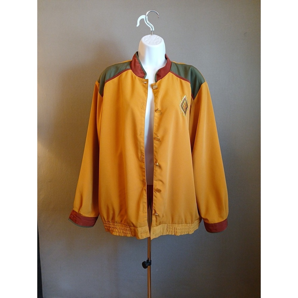 Real Vintage JOYCE womans Yellow Jacket Size 16 Vtg Nostalgic Retro Style Trend